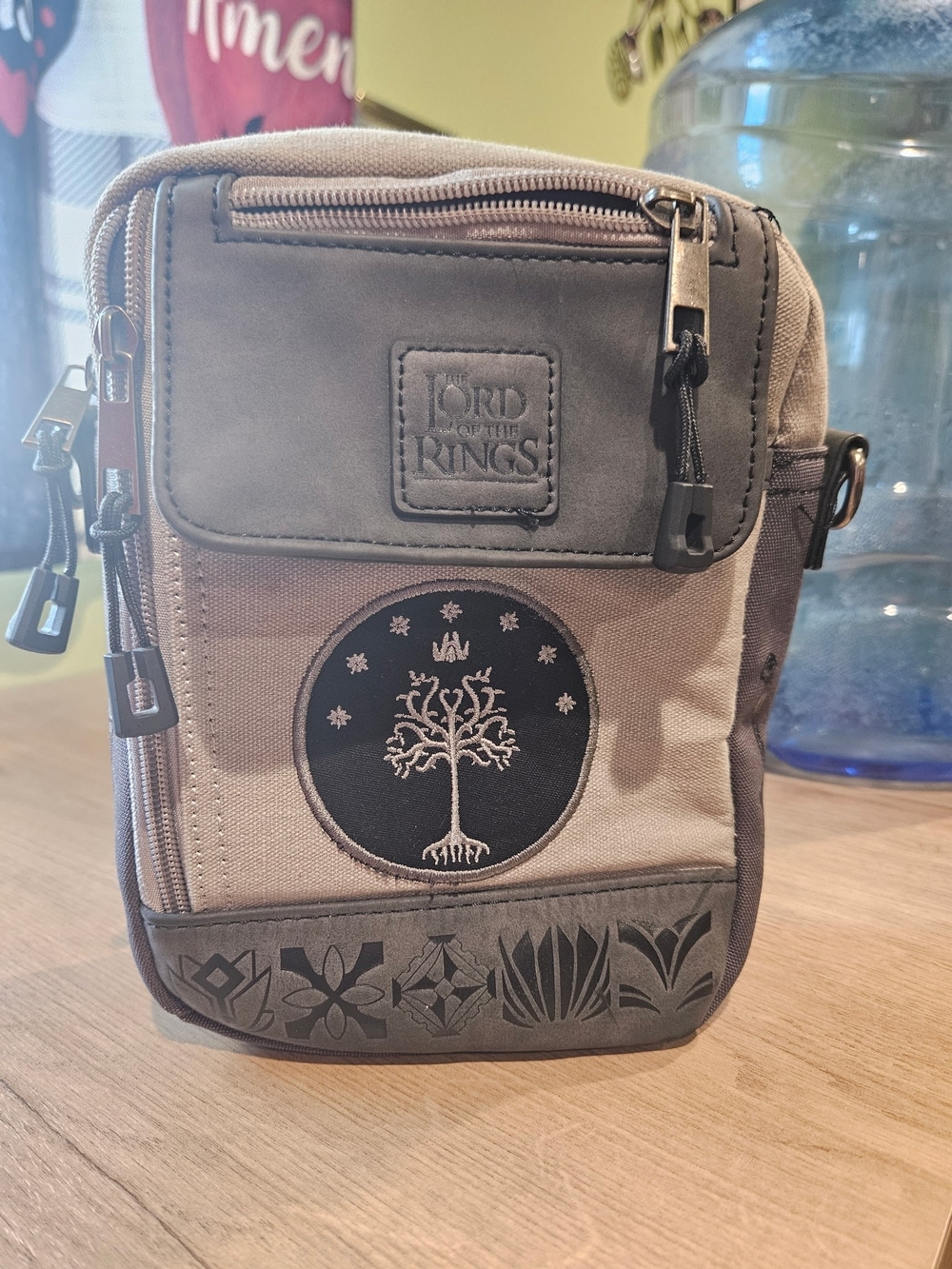 Loungefly Lord of the Rings Beige and Dark Gray Satchel